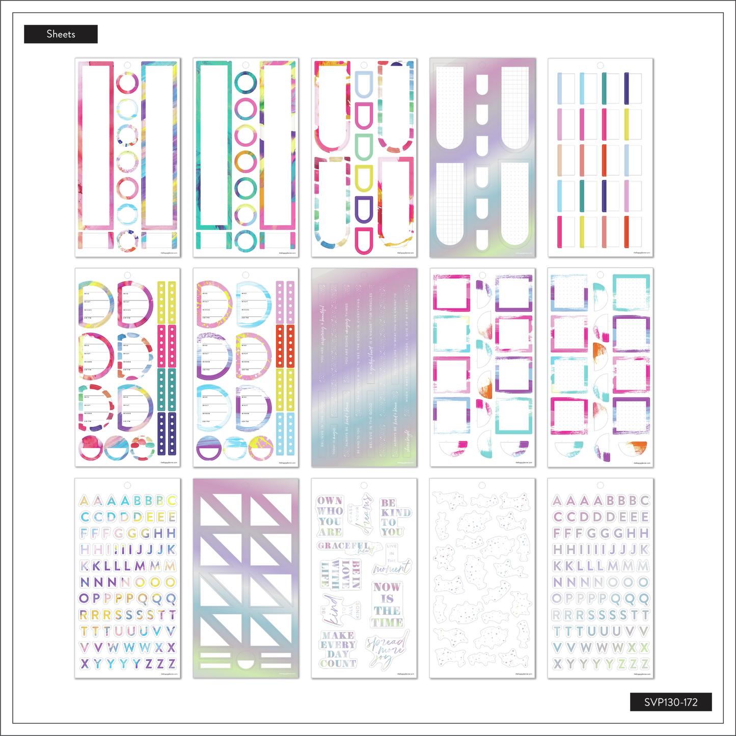Happy Planner x GracePlace Art Value Pack Stickers - A Graceful Heart