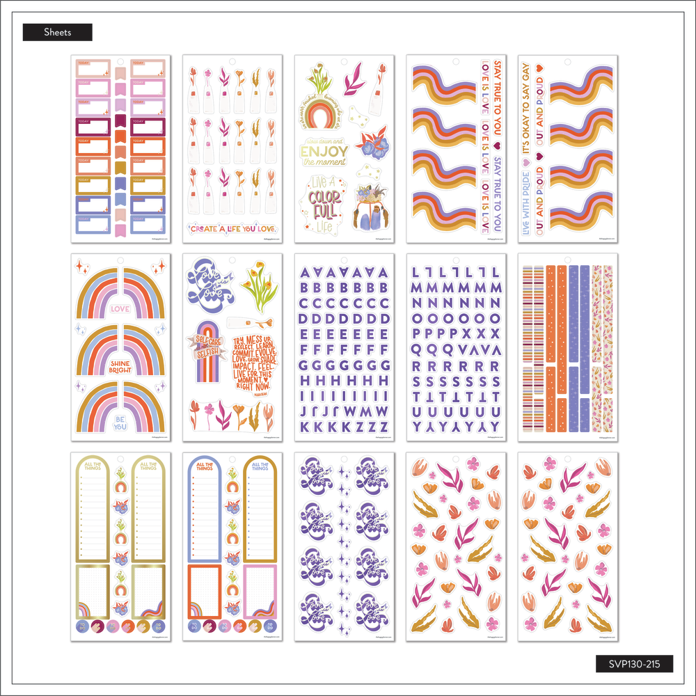 Love is Love Happy Planner x The Pigeon Letters - Value Pack Stickers