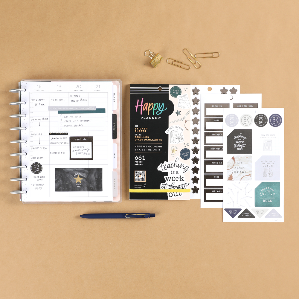 Here We Go Again Teacher - Value Pack Stickers - Big
