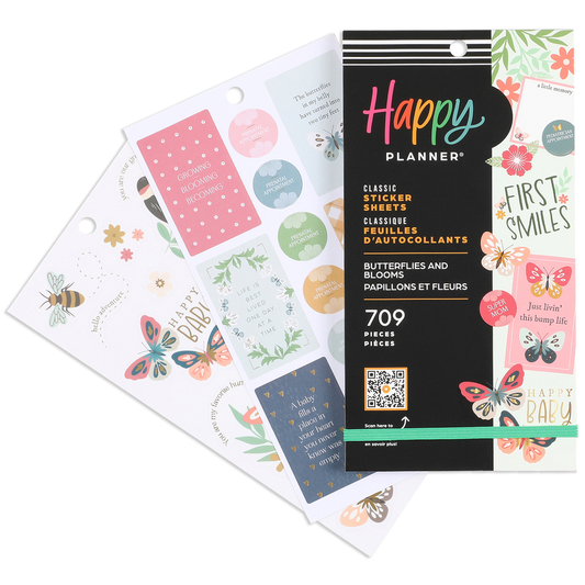 Butterflies and Blooms Baby - Value Pack Stickers