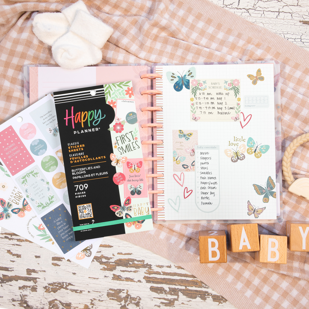 Butterflies and Blooms Baby - Value Pack Stickers