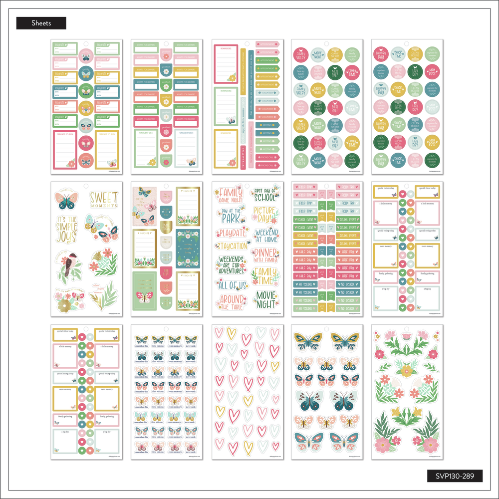 Butterflies and Blooms Baby - Value Pack Stickers