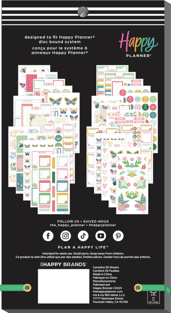 Butterflies and Blooms Baby - Value Pack Stickers