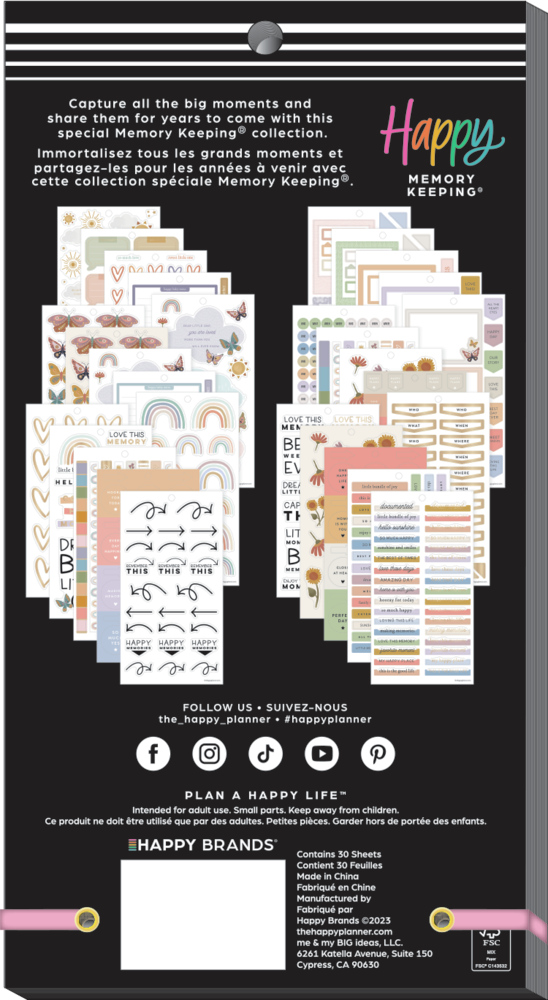 Beloved Butterflies Baby  - Value Pack Stickers - Big
