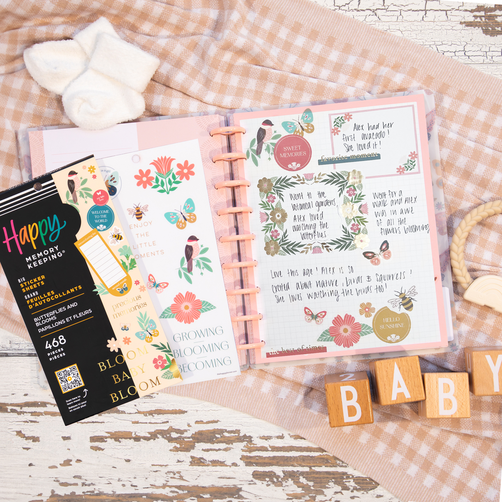 Butterflies and Blooms Baby - Value Pack Stickers - Big