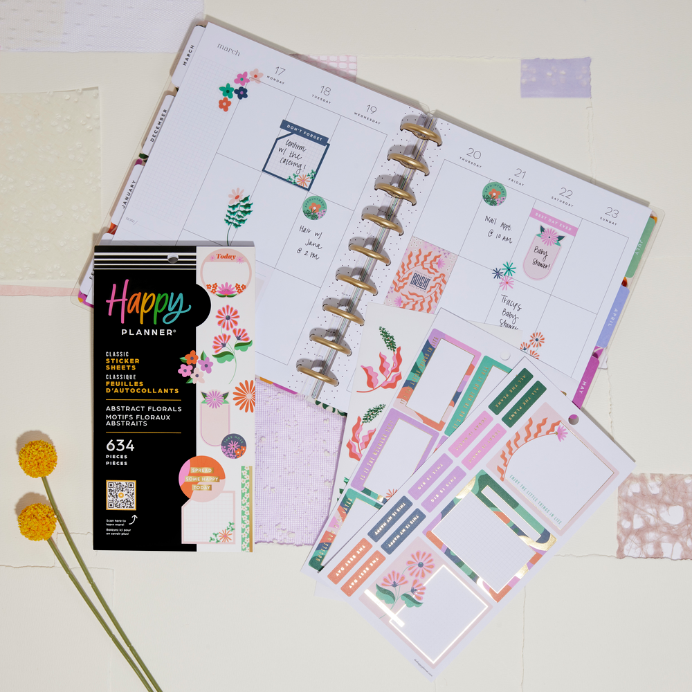 Abstract Florals - Value Pack Stickers
