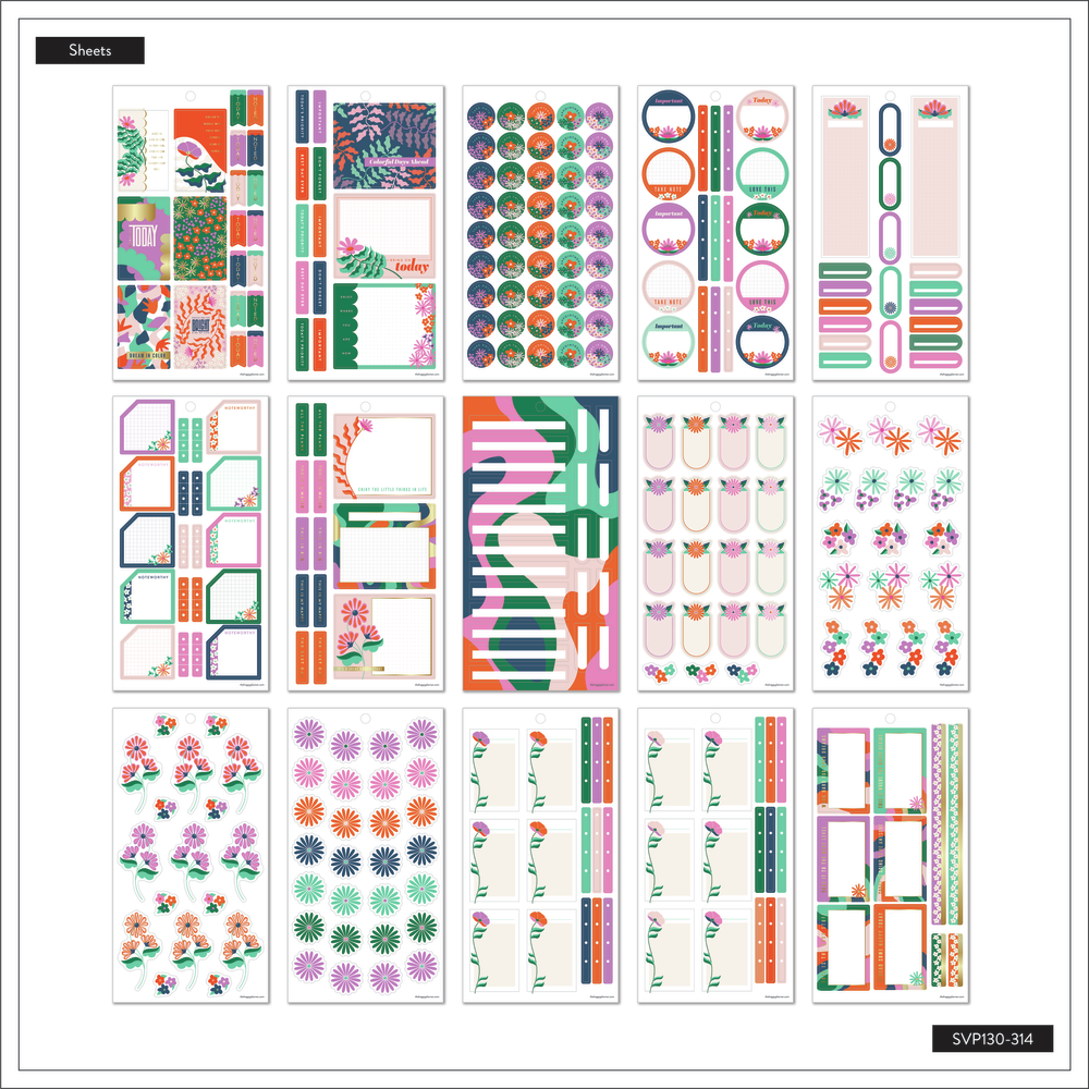 Abstract Florals - Value Pack Stickers
