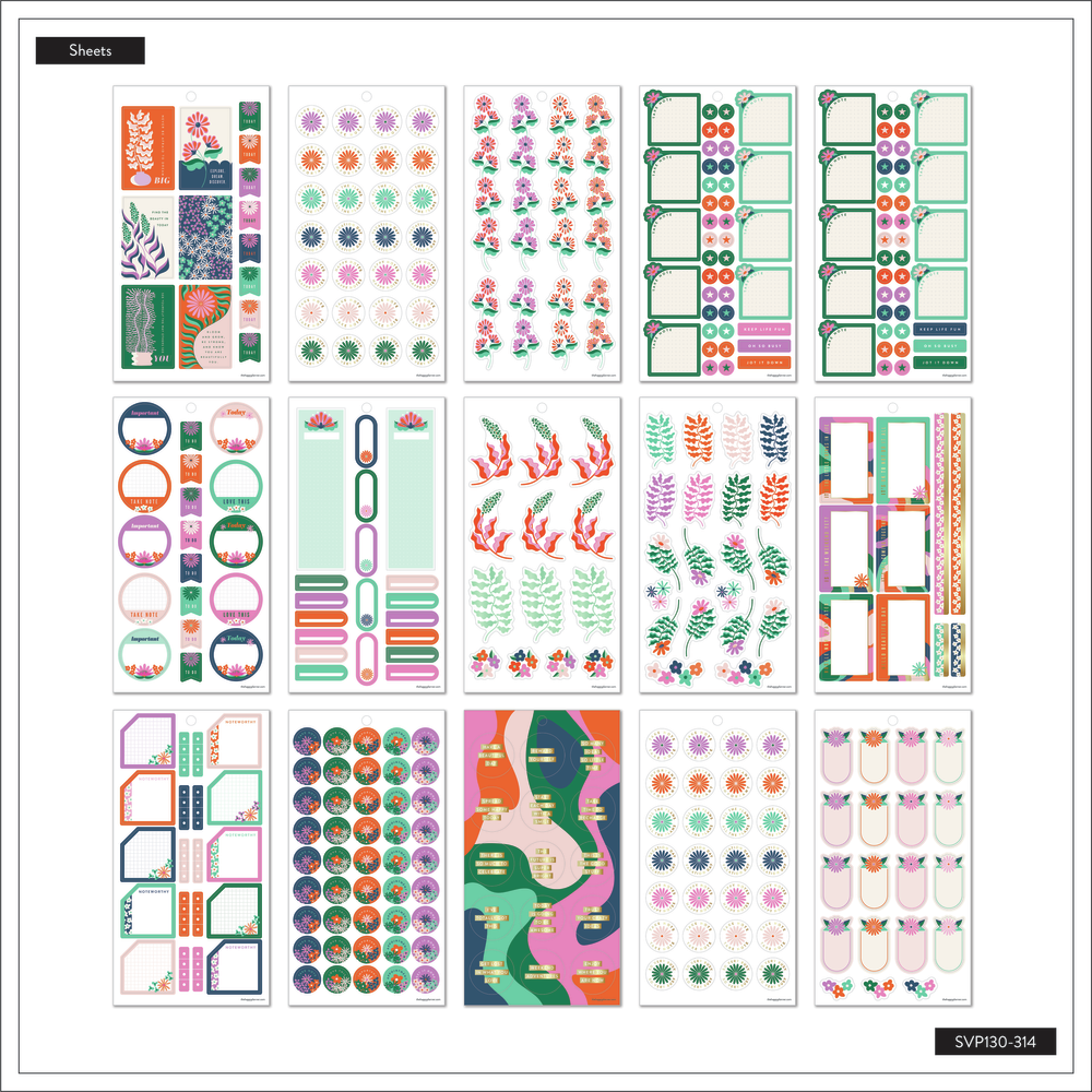 Abstract Florals - Value Pack Stickers