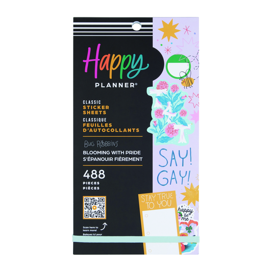 Bug Robbins x Happy Planner Blooming With Pride - Value Pack Stickers