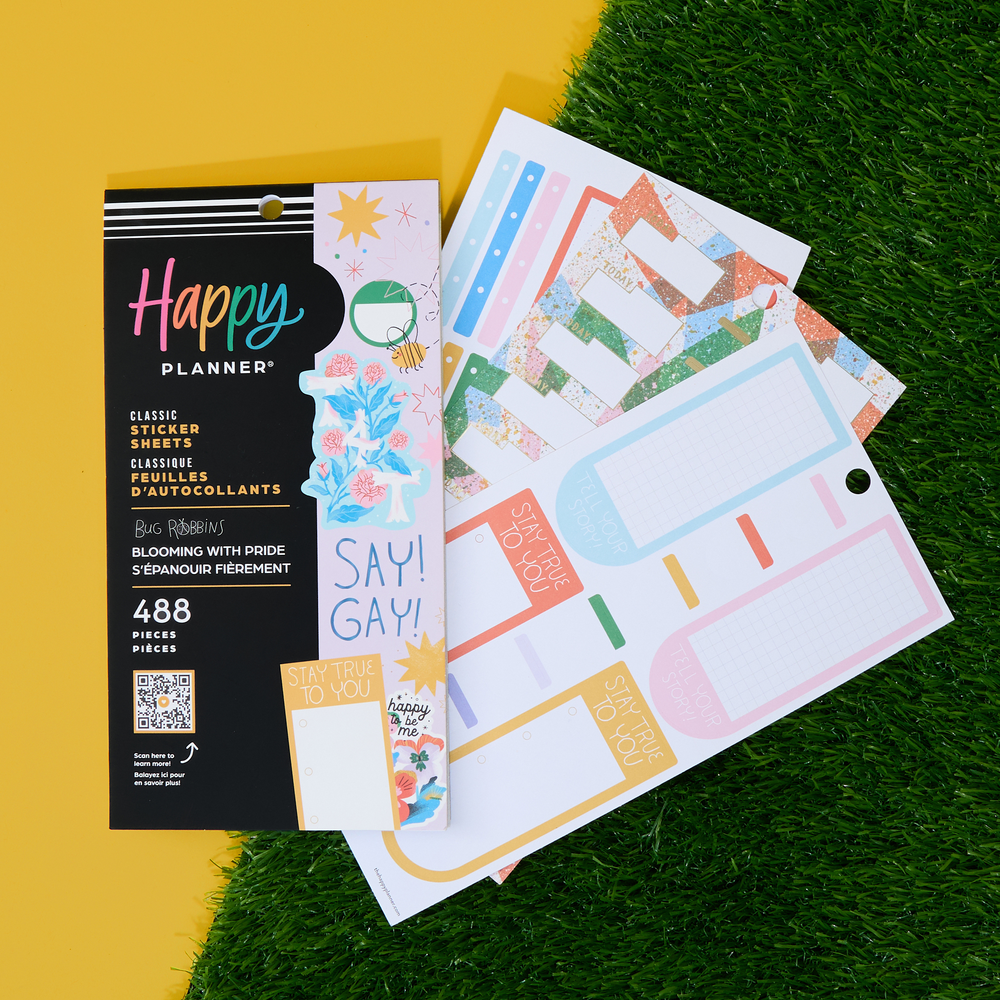 Bug Robbins x Happy Planner Blooming With Pride - Value Pack Stickers