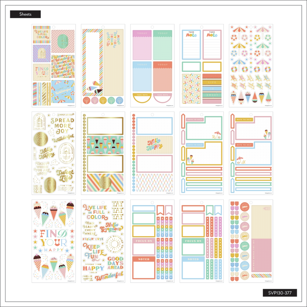 Boardwalk Ice Cream - Value Pack Stickers - Big