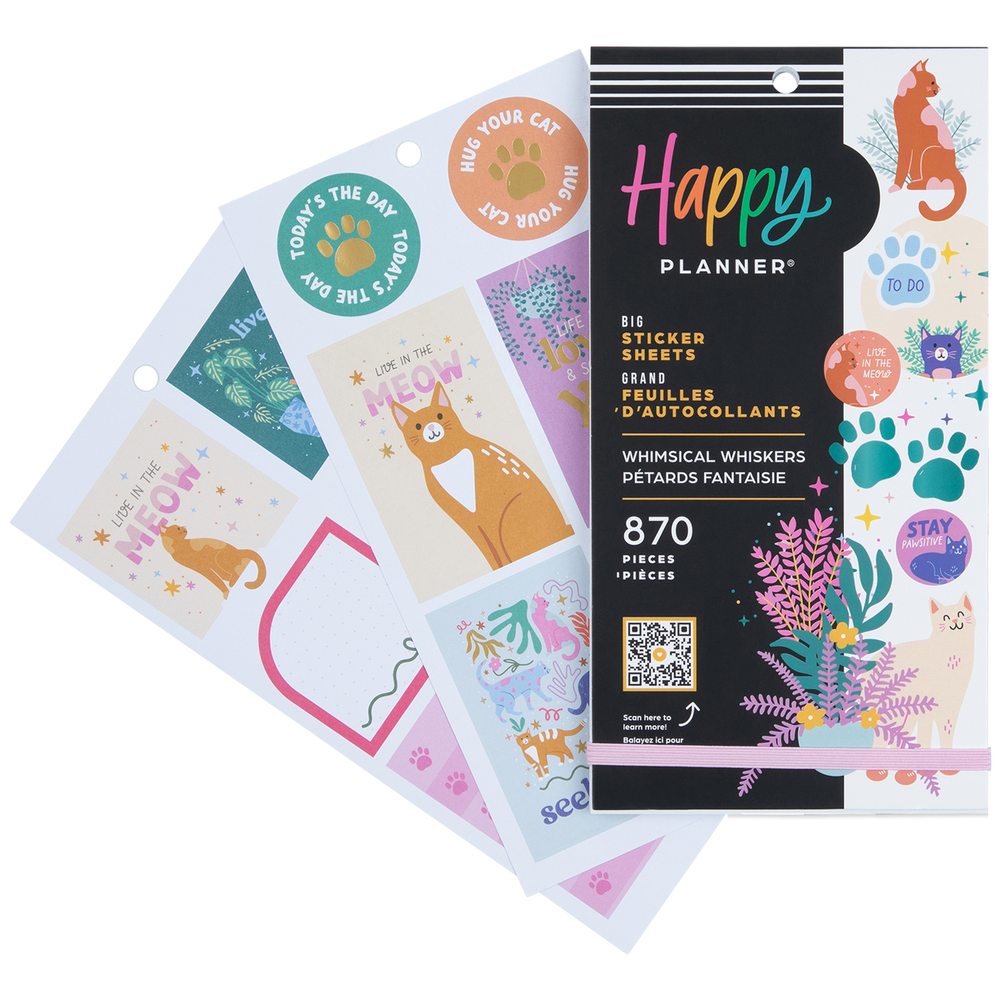 Whimsical Whiskers - Value Pack Stickers - Big