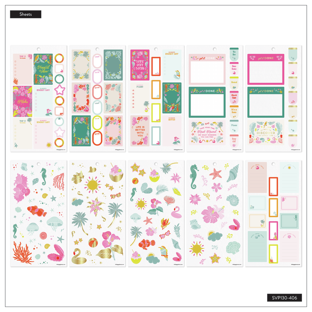 Tropical Florals - Value Pack Stickers