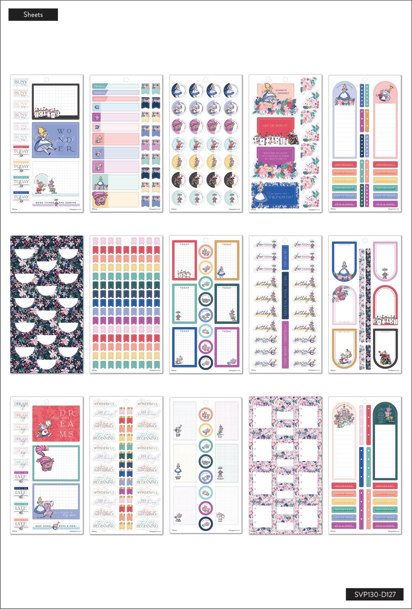 Disney© Alice in Wonderland Value Pack Stickers