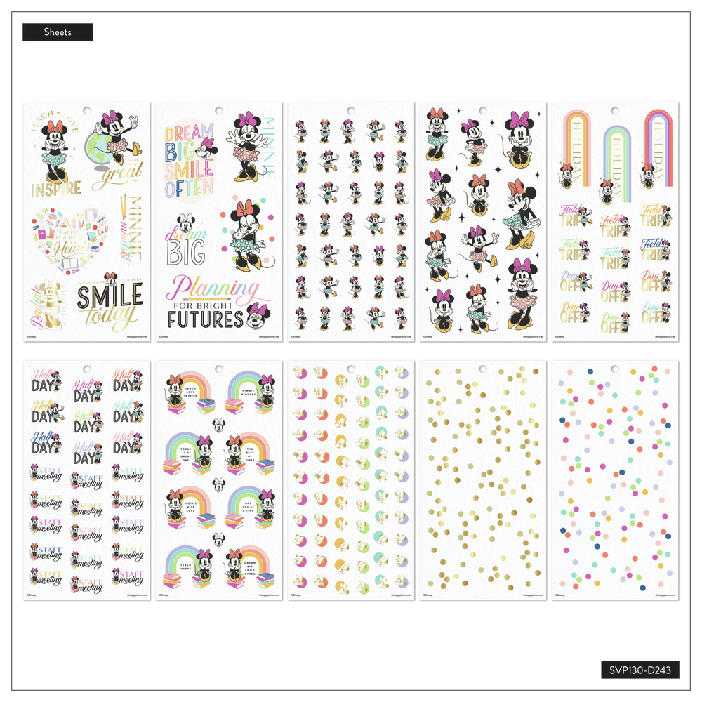 Disney Minnie Mouse All Smiles Teacher - Value Pack Stickers