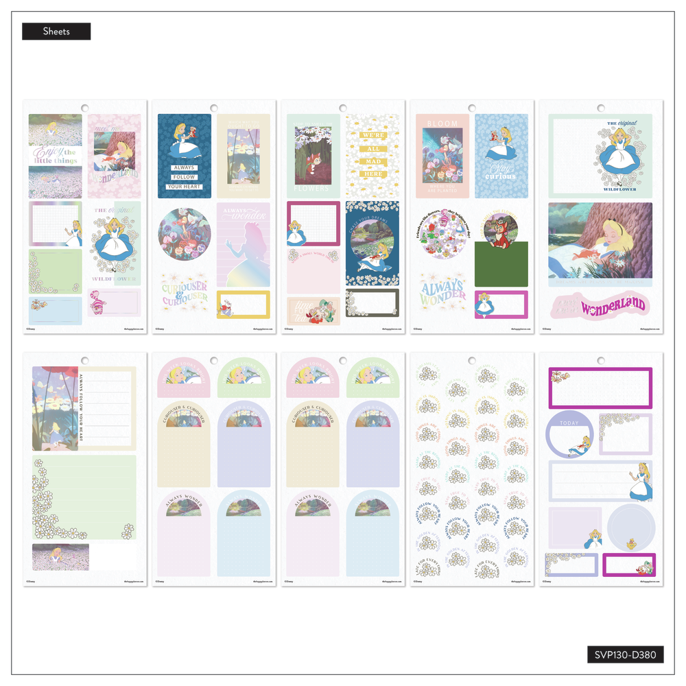 Disney Alice in Wonderland Curious - Value Pack Stickers - Big