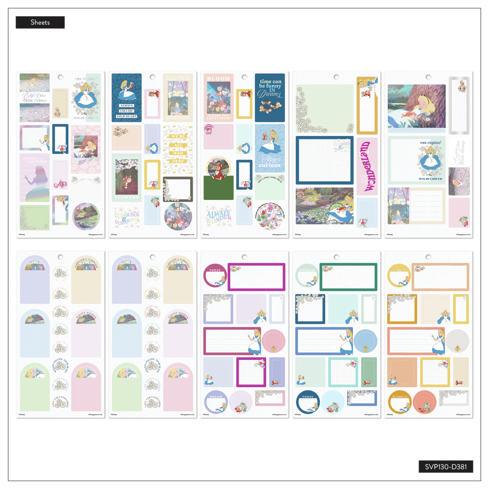 Disney Alice in Wonderland Curious - Value Pack Stickers