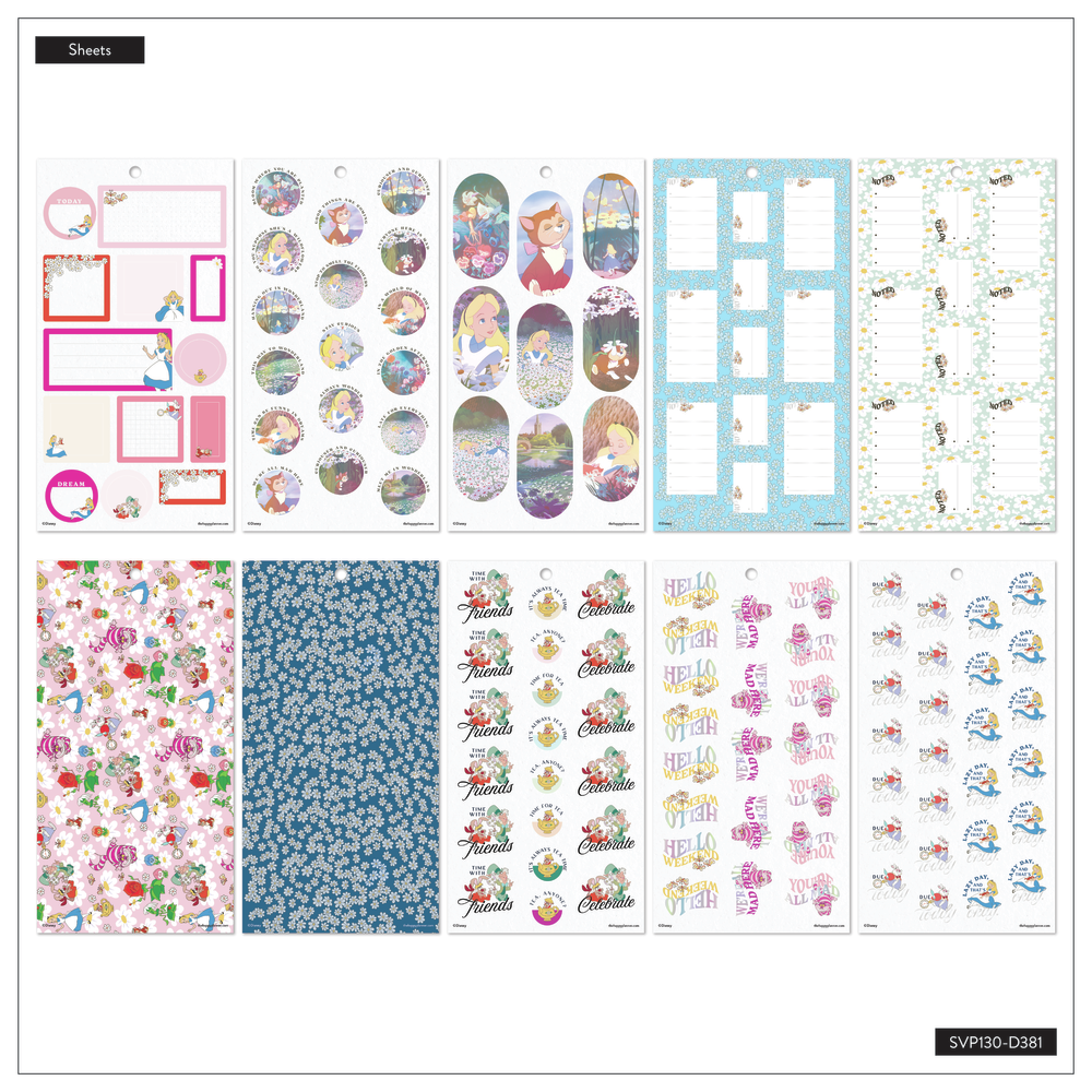 Disney Alice in Wonderland Curious - Value Pack Stickers