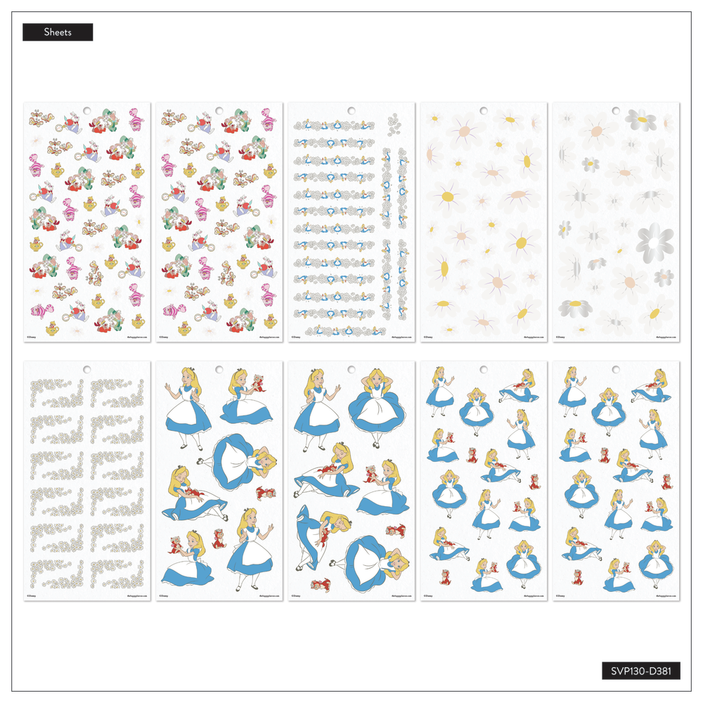 Disney Alice in Wonderland Curious - Value Pack Stickers