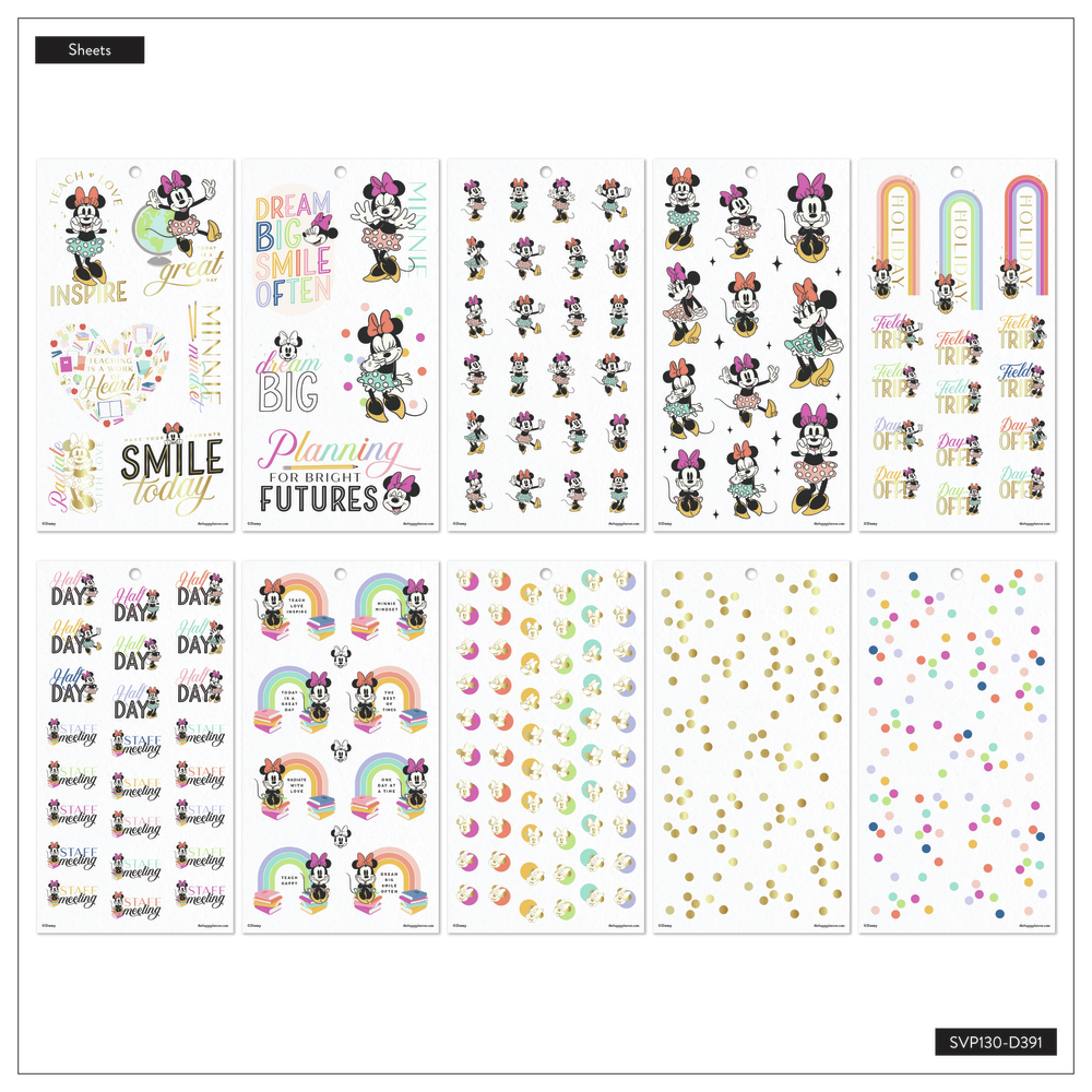 Disney Minnie Mouse All Smiles Teacher - Value Pack Stickers - Big