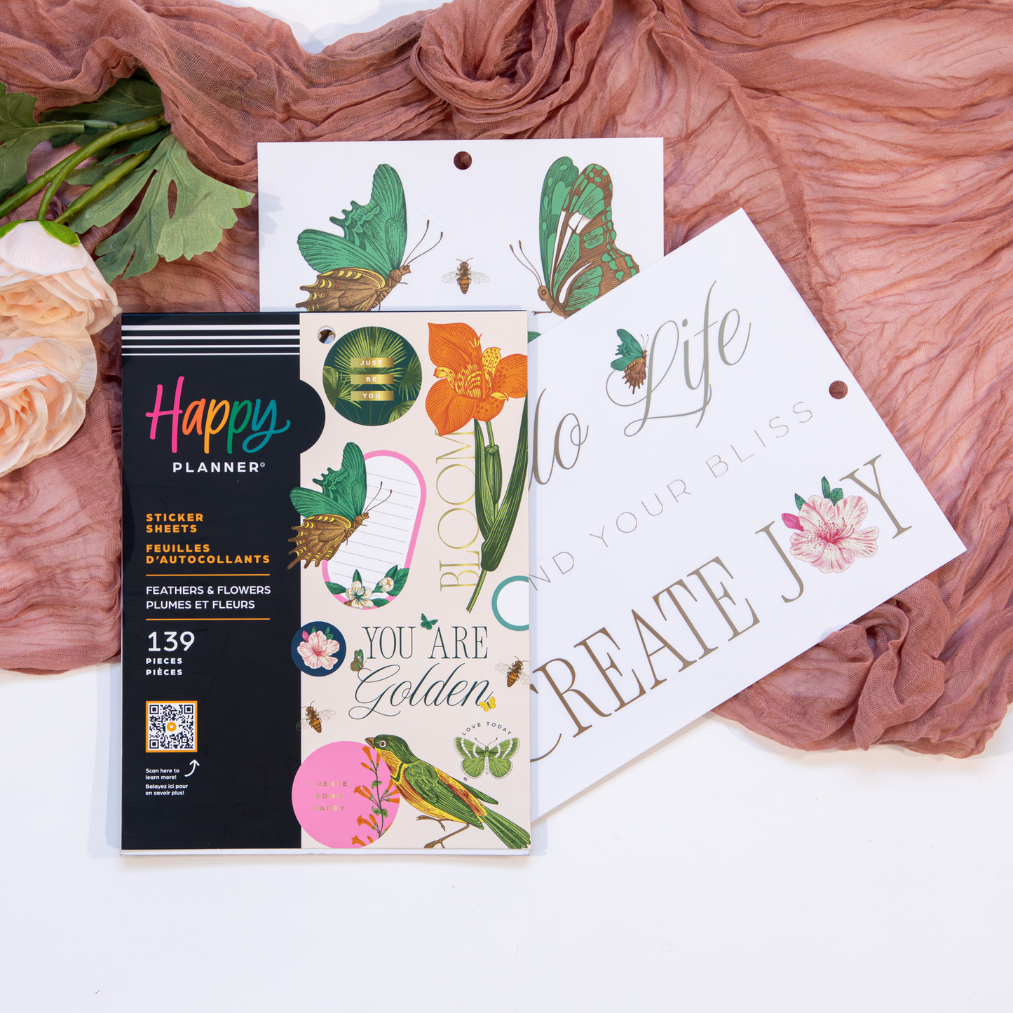 Feathers & Flowers - Large Value Pack Stickers