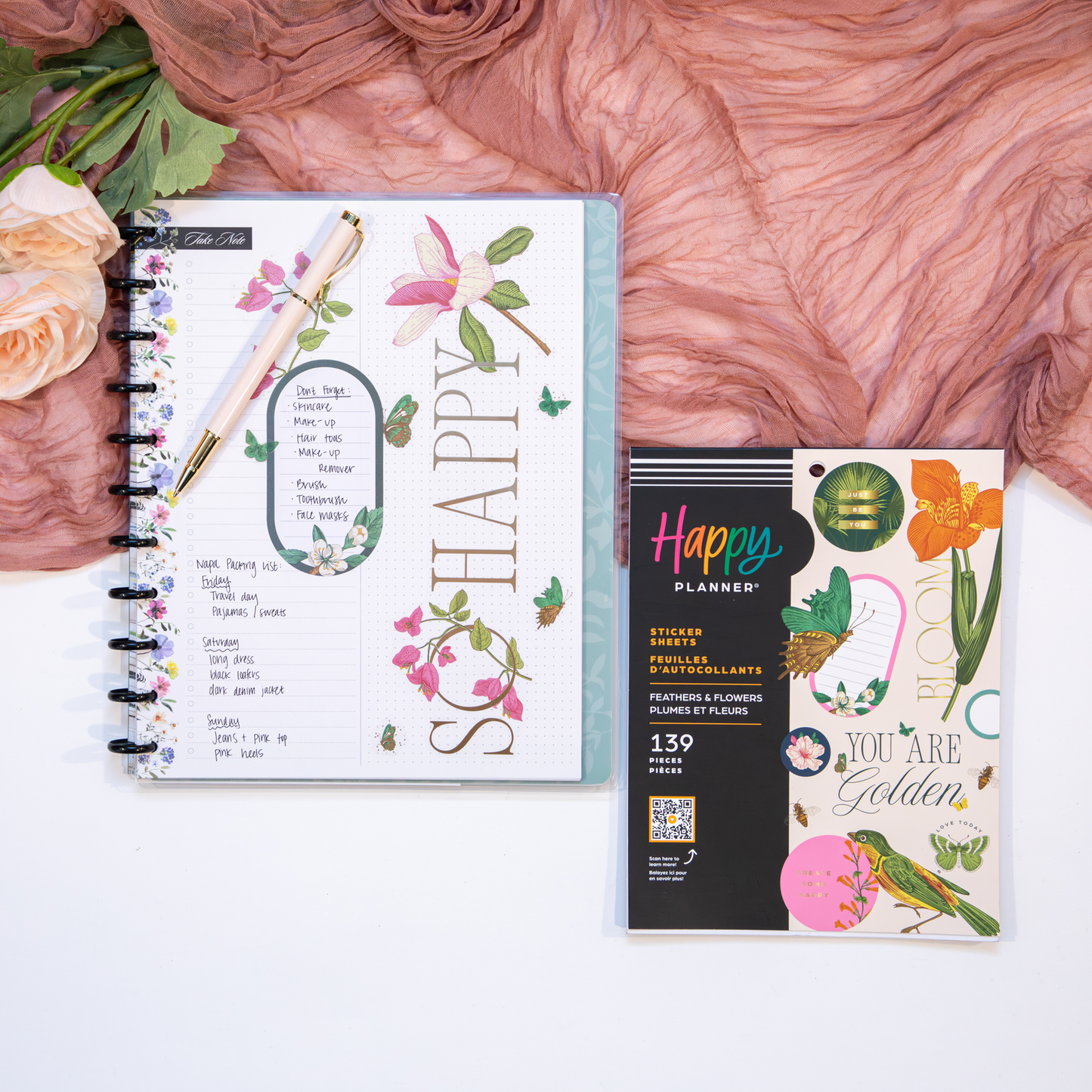 Feathers & Flowers - Large Value Pack Stickers