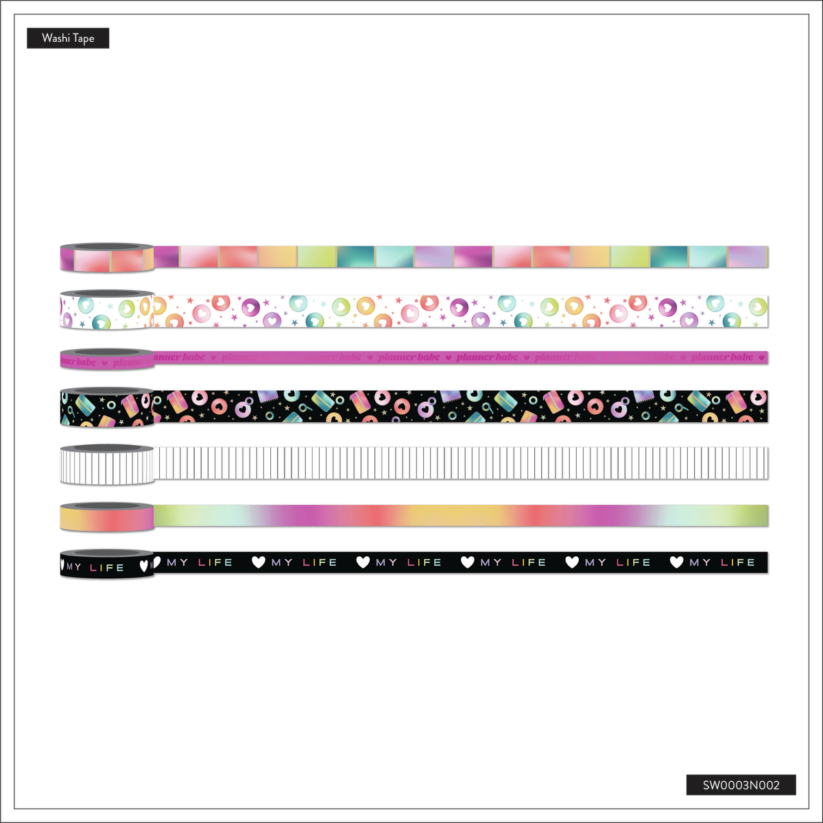 10 Years of Happy - Washi Tape - 7 Pack