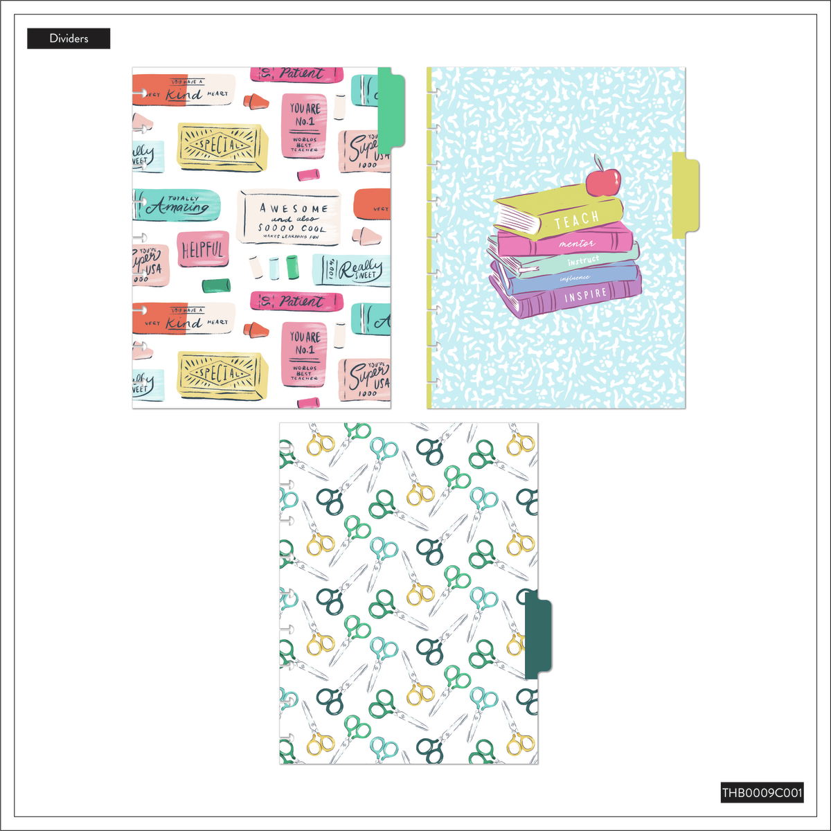 Pawsitive Teacher - Classic Notebook + Filler Paper + Sticker Bundle
