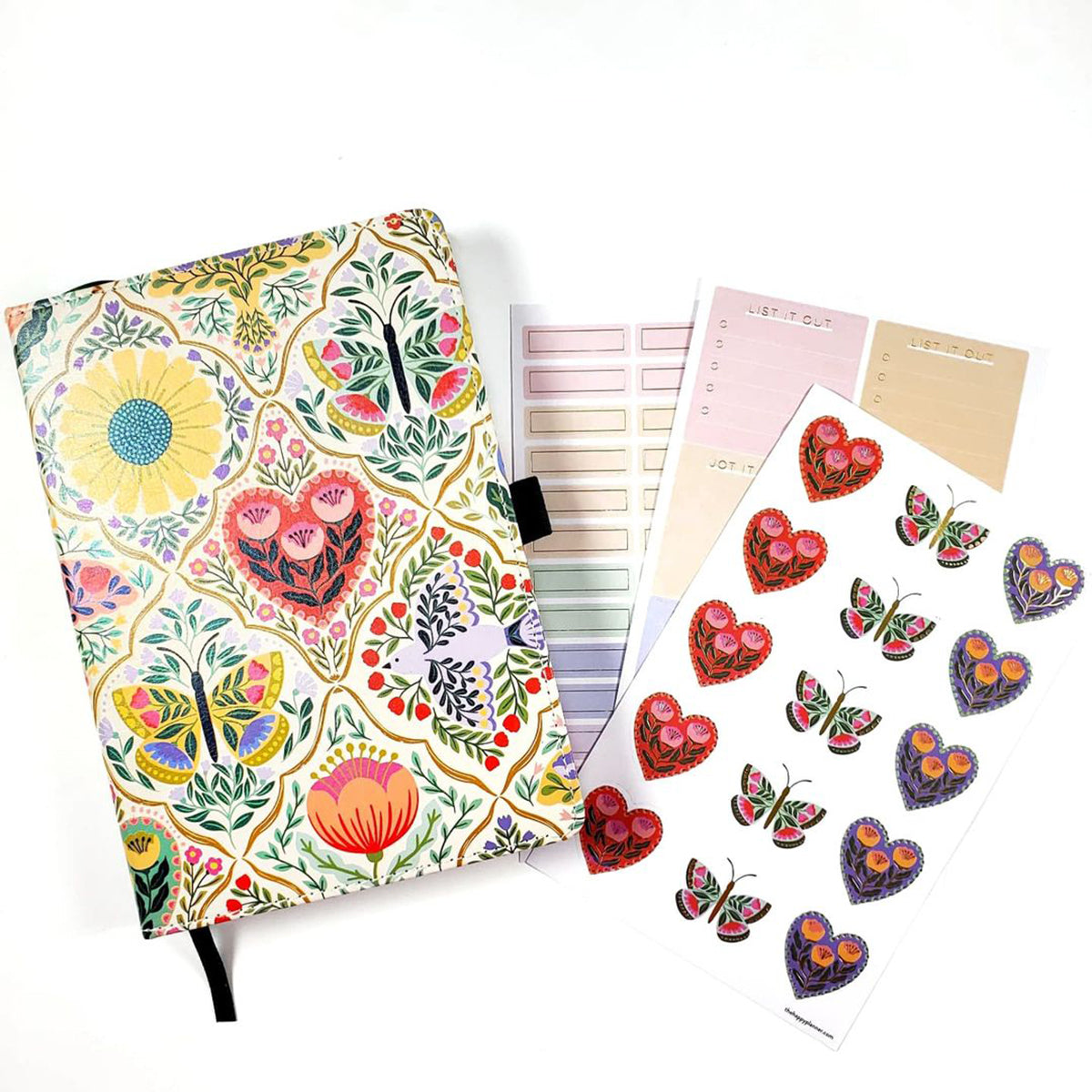Folk & Flora - Bullet Dot Grid Happy Journal - 80 Sheets - 160 GSM Paper